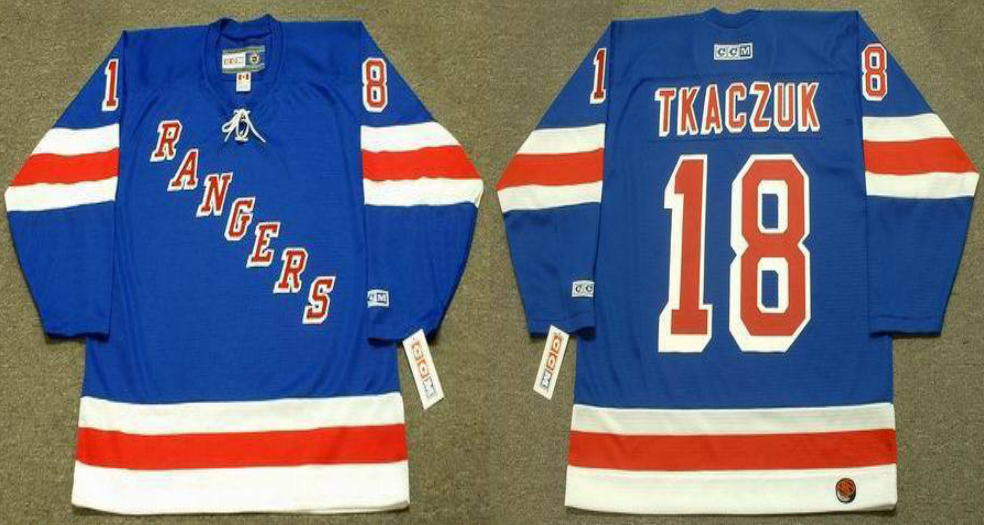2019 Men New York Rangers #18 Tkaczuk blue CCM NHL jerseys
